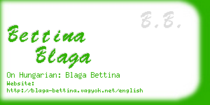bettina blaga business card